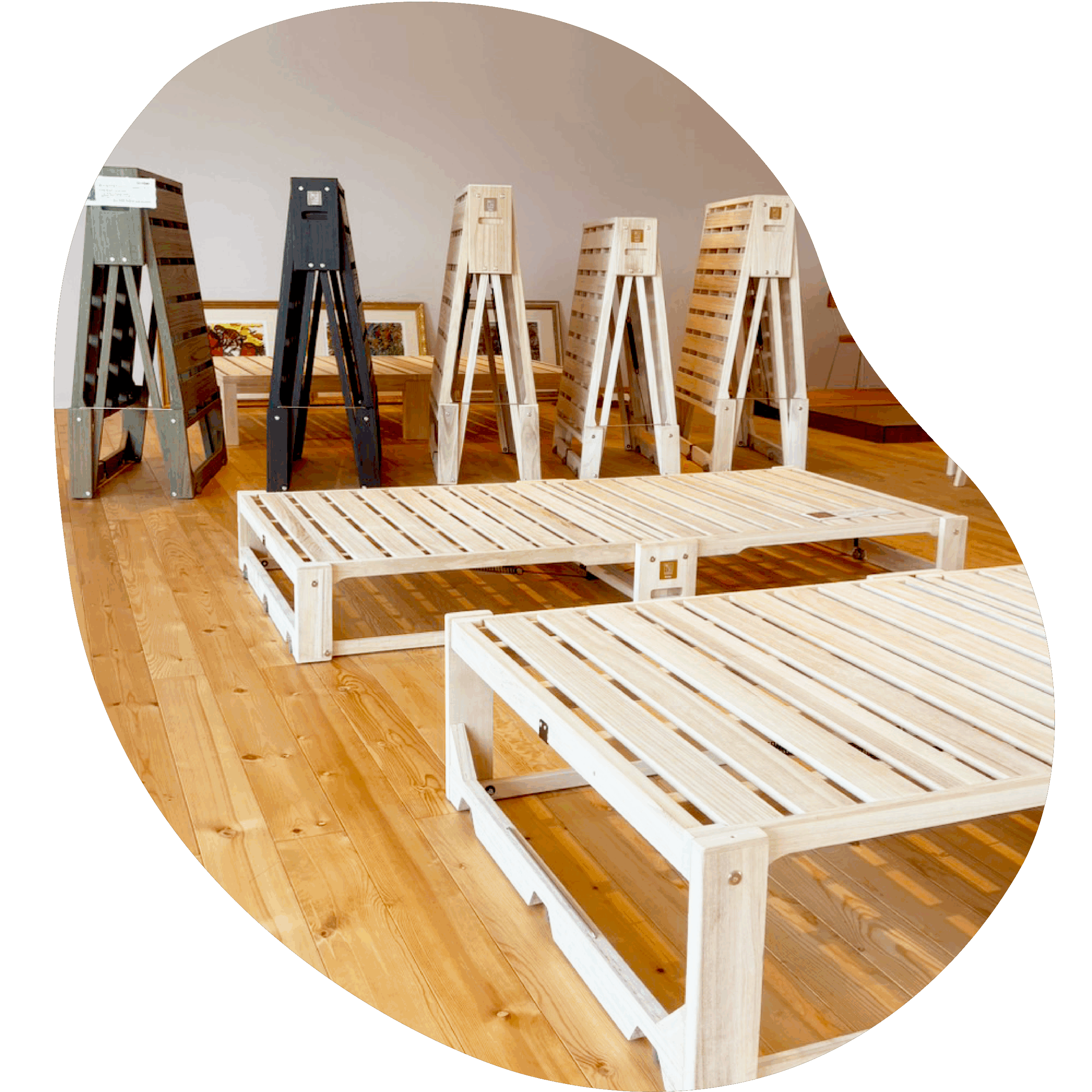 桐のフローリング体験